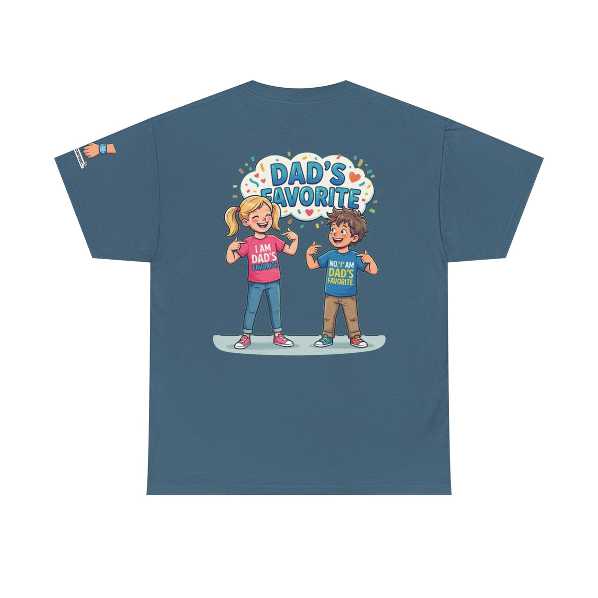 Color: Indigo Blue | Dad's Favorite Premium Graphic Tee