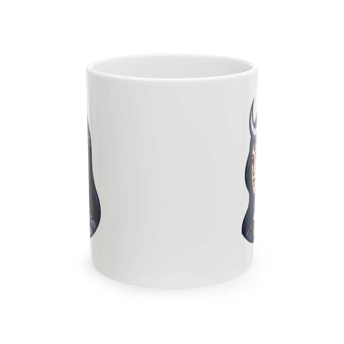 "The Cosmic Tarot (High Priestess)" White Ceramic Mug — Graphic