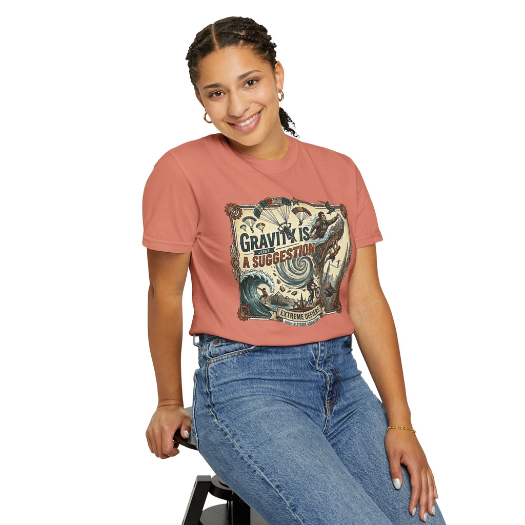 "Gravity is Just a Suggestion" Unisex Garment-Dyed T-shirt