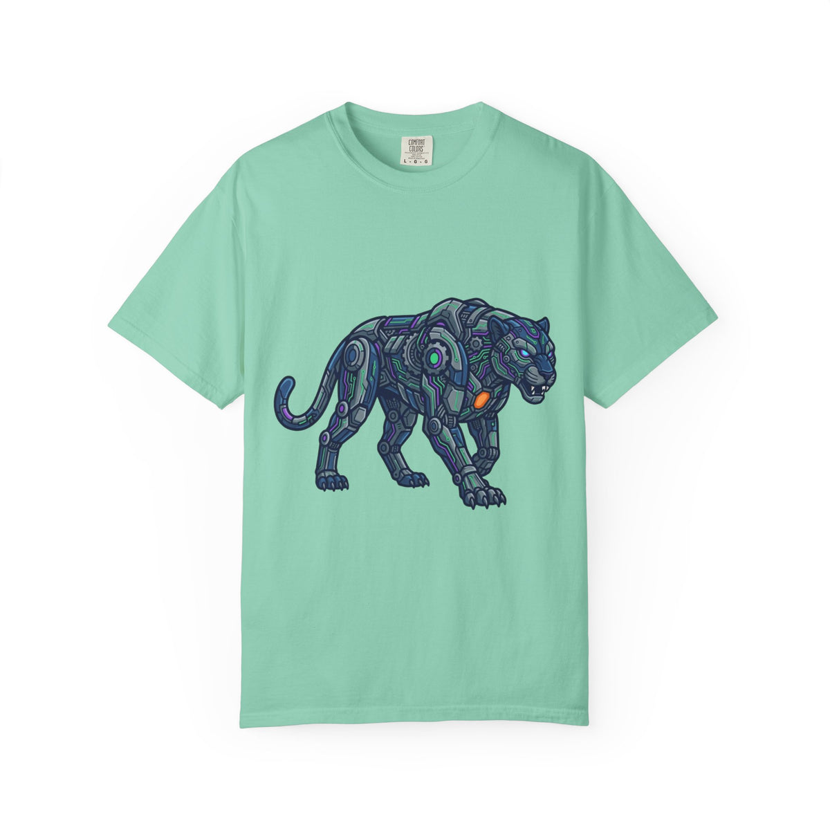 Color: Island Reef | Cyber Panther Unisex Garment-Dyed Tee