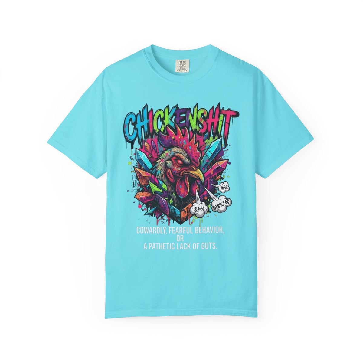 Color: Lagoon Blue | Chickenshit Unisex Garment-Dyed Tee