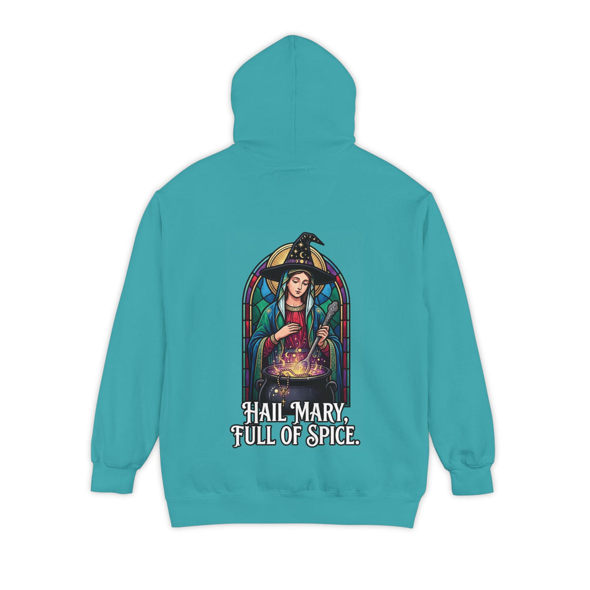 Color: Seafoam | Hail Mary Full of Spice Garment-Dyed Hoodie