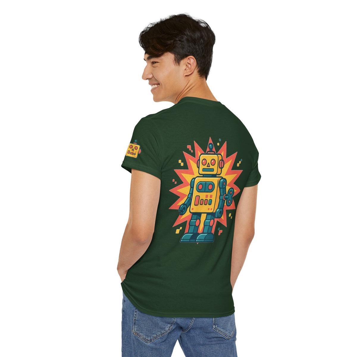 Color: Forest Green | Toy Robot Premium Graphic Tee