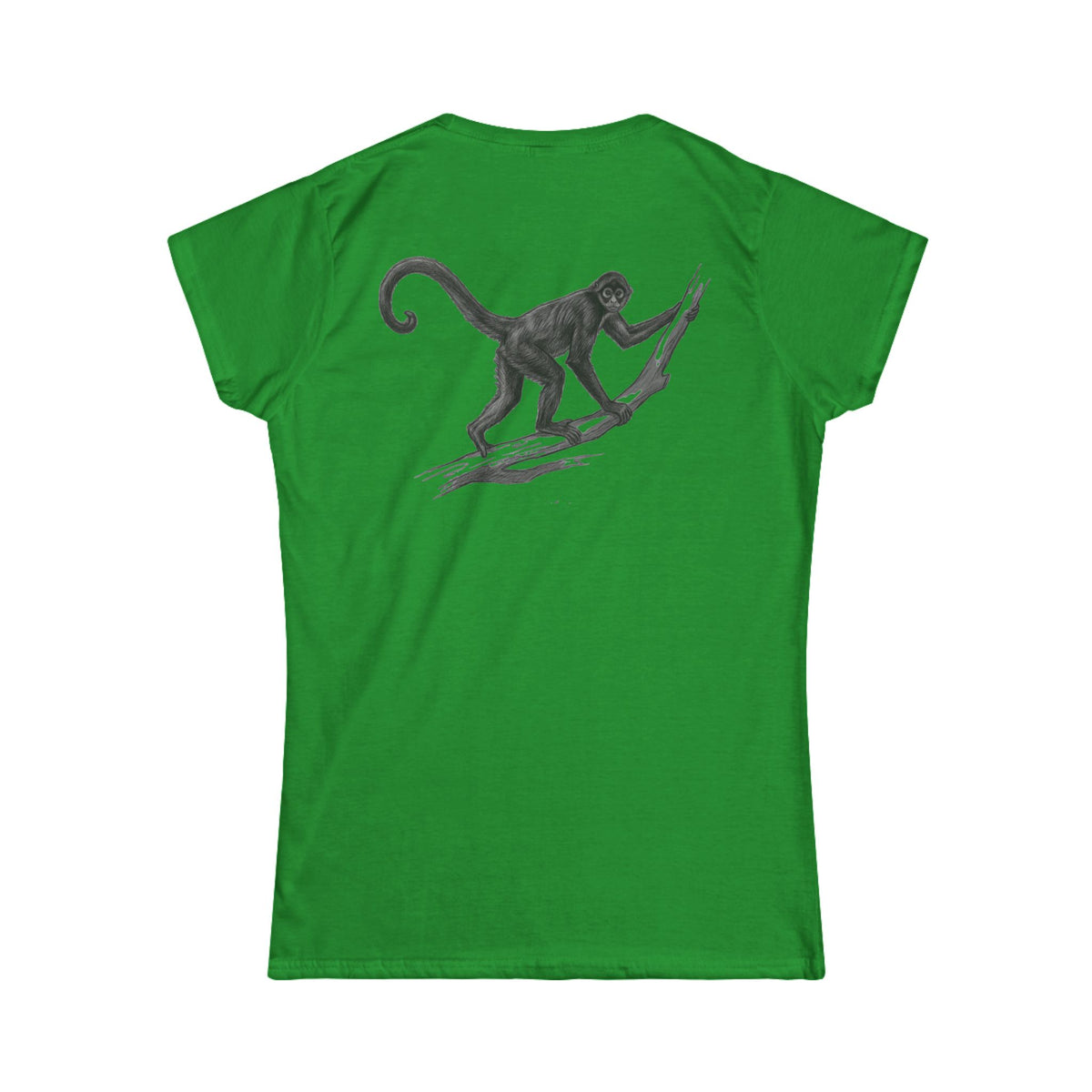 "Pencil Sketch Art Spider Monkey" Women's Tee