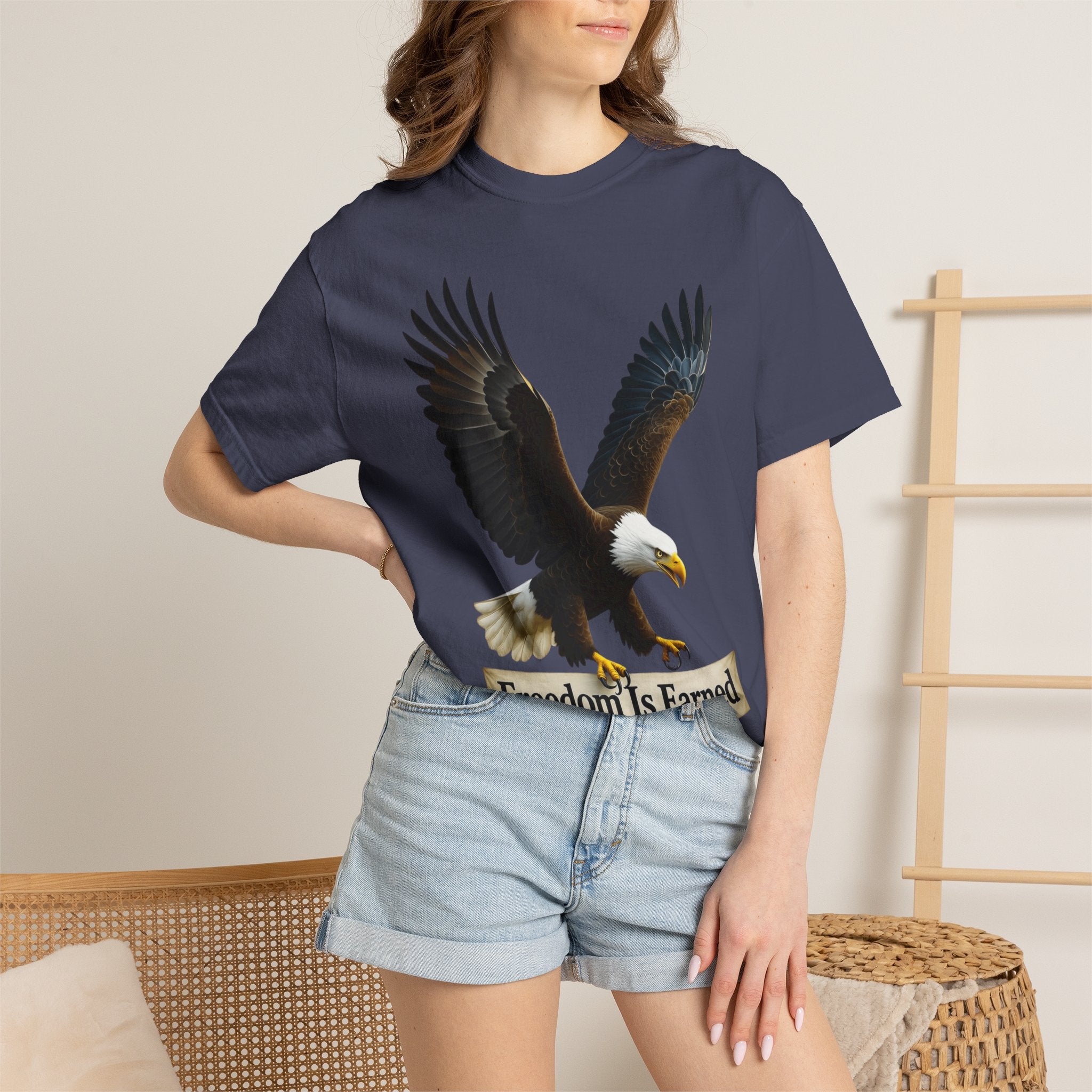 "Freedom is Earned" Unisex Garment-Dyed T-shirt