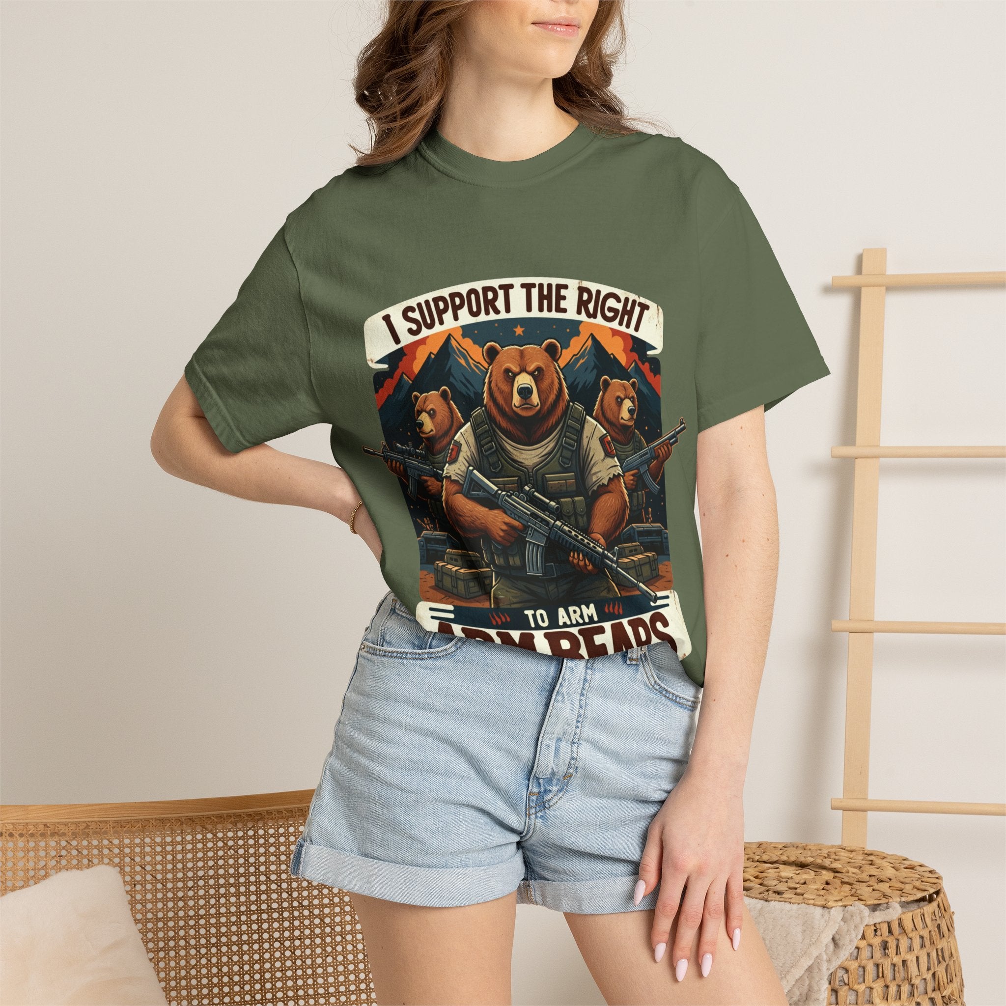 "The Right to Arm Bears (Mountain Division)" Unisex Garment-Dyed T-shirt