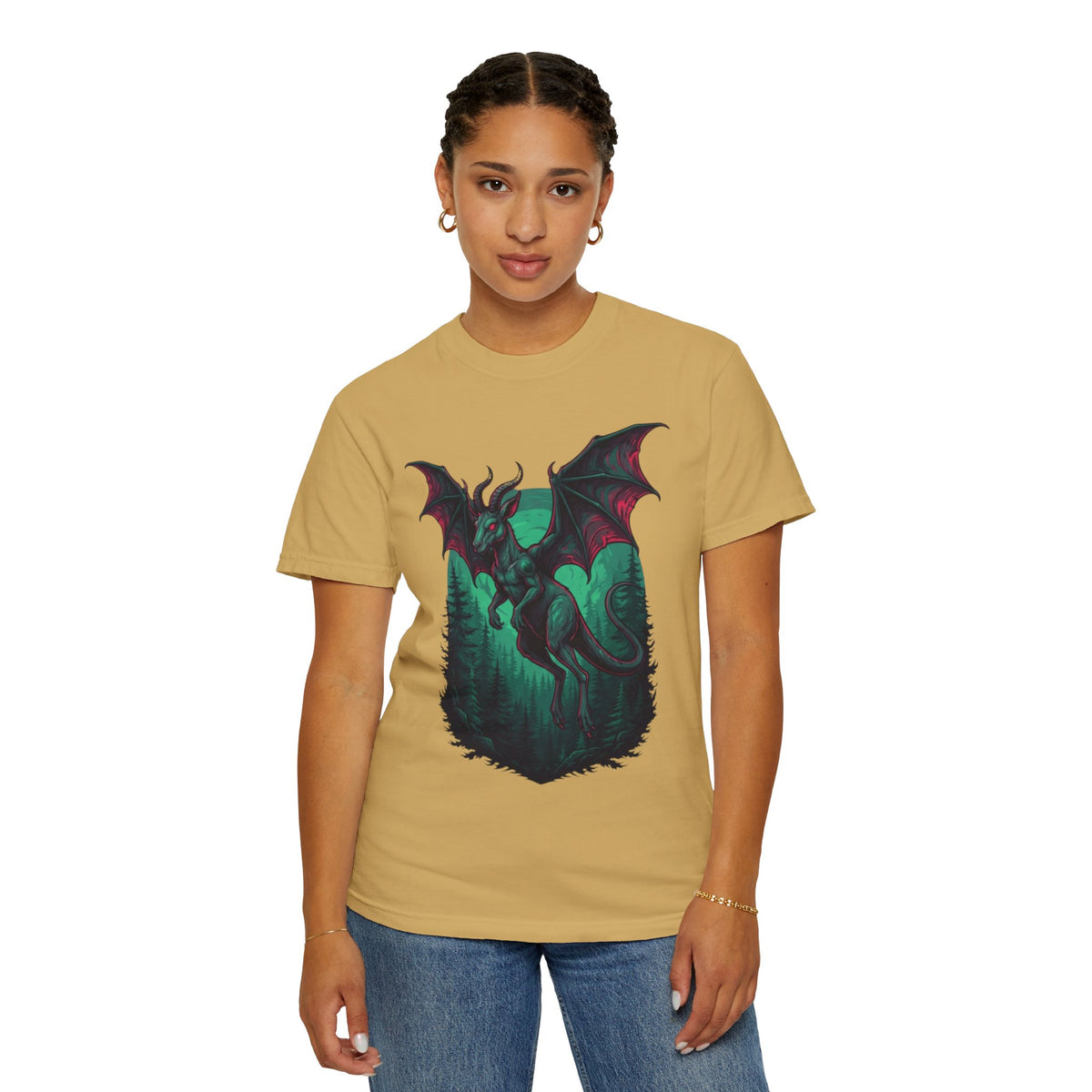 Color: Mustard | The Jersey Devil (New Jersey, USA) Unisex Garment-Dyed Tee