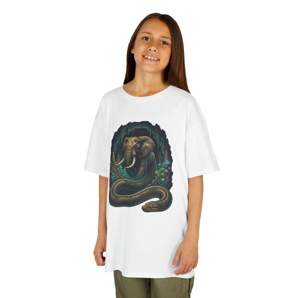 Color: White | Grootslang (South African Mythology) Kids Tee