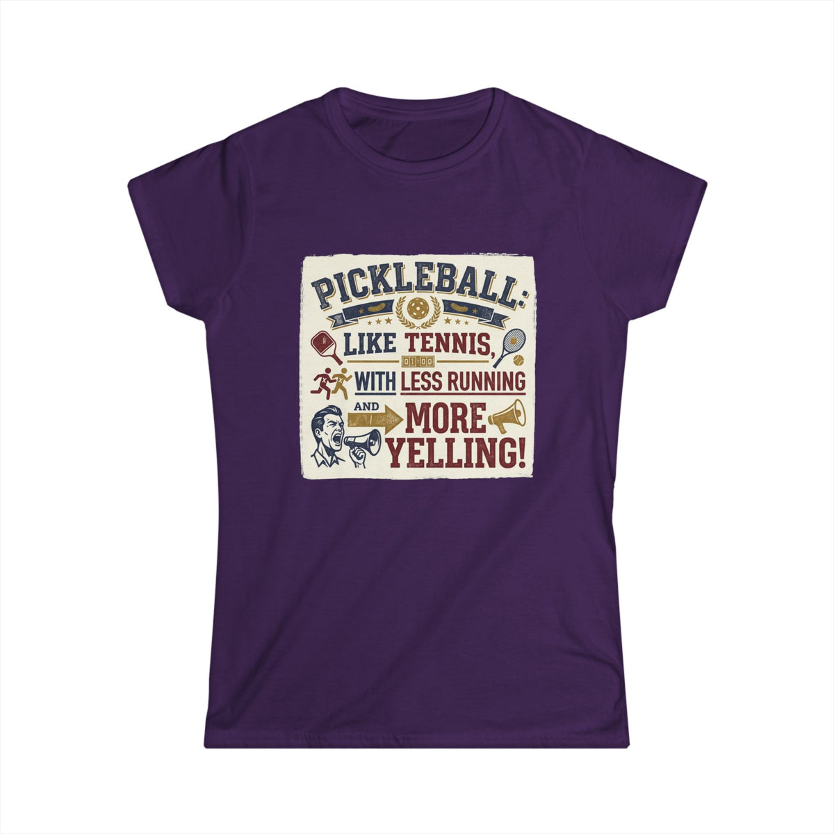 Color: Purple | Pickleball: Tennis for People Who Gave Up | Women's Tee — AttitudeShirts
