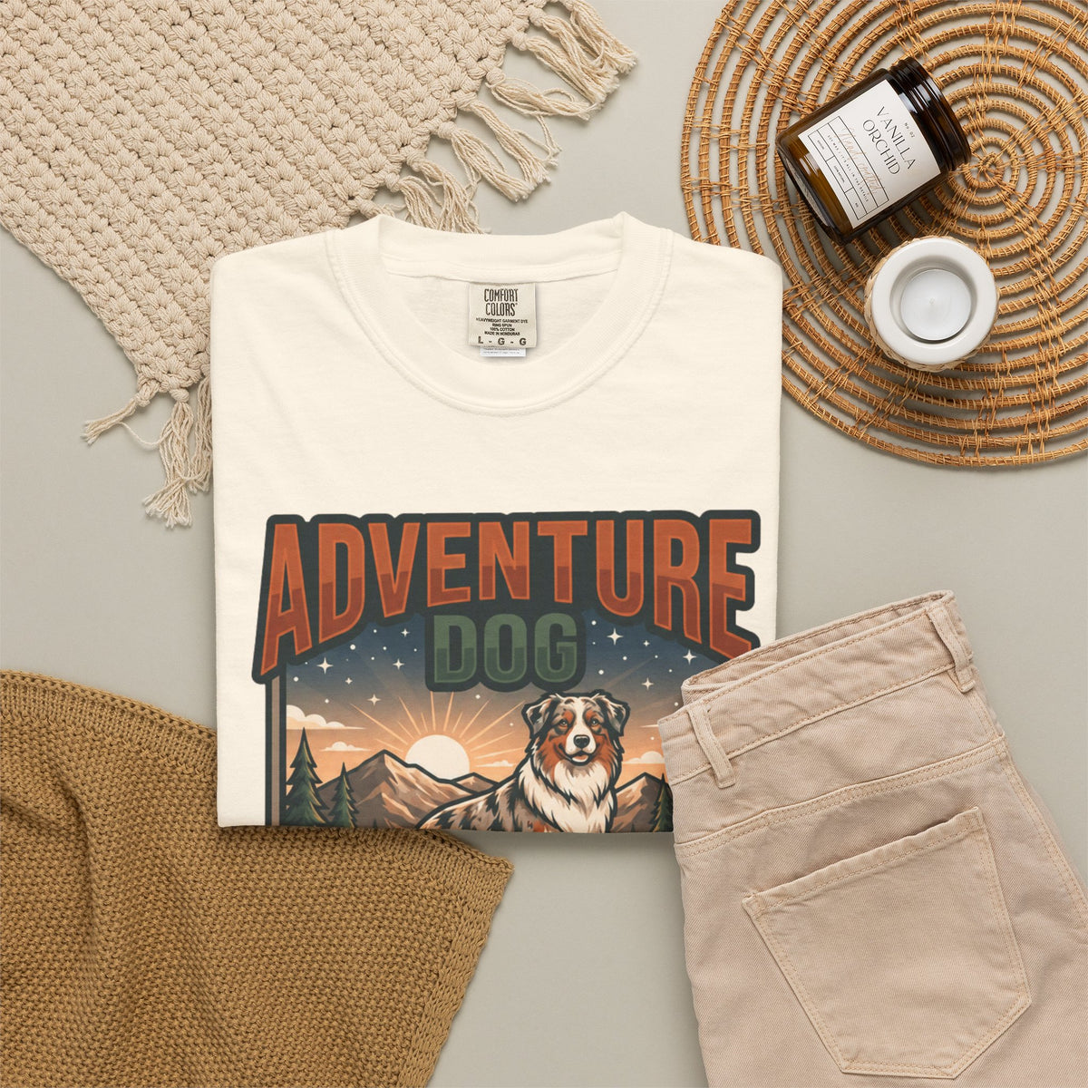 "Adventure Dog" Unisex Garment-Dyed Tee
