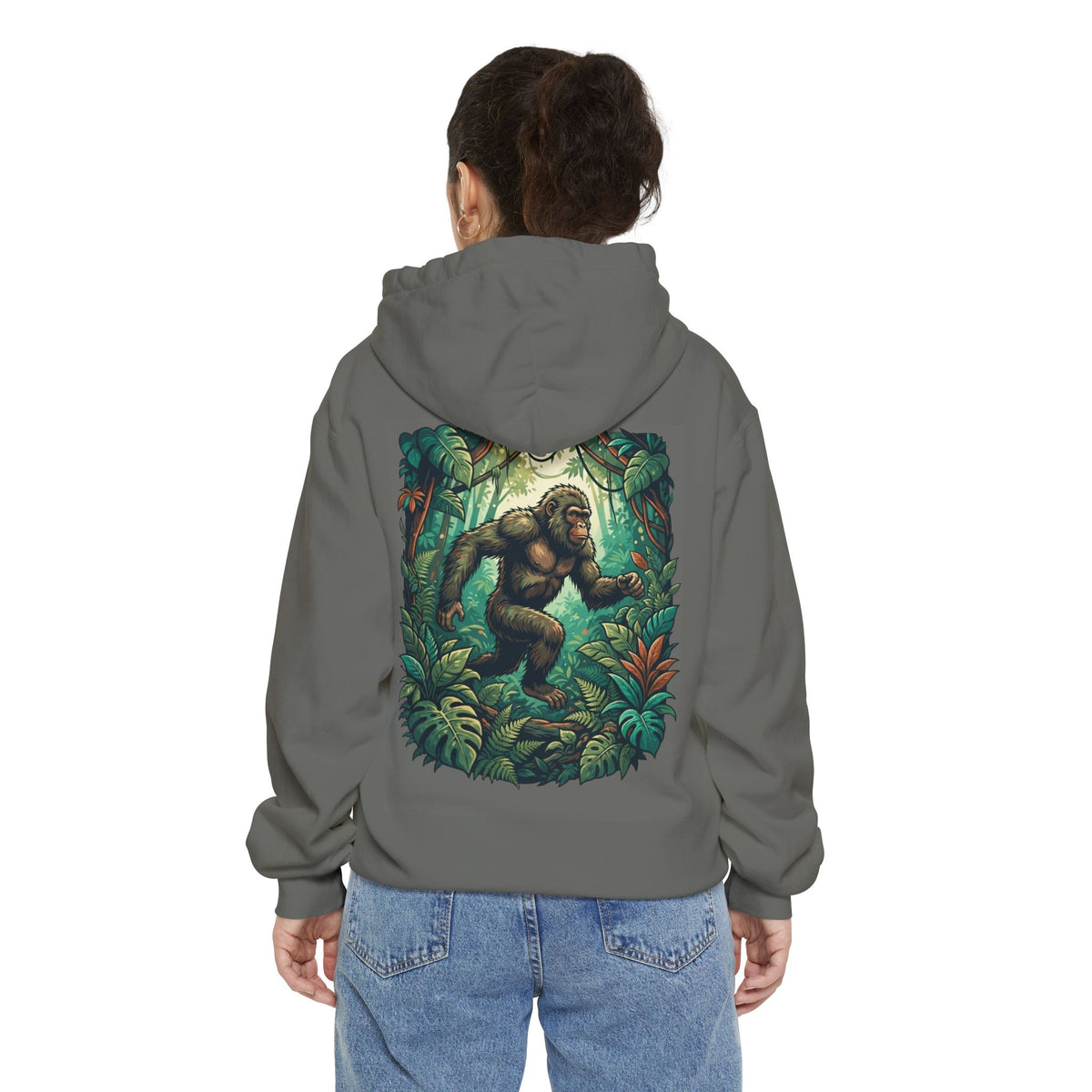 Color: Grey | The Bukit Timah Monkey Man (Singapore) Garment-Dyed Hoodie