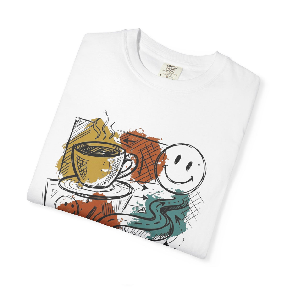 "Happy Coffee" Unisex Garment-Dyed Tee