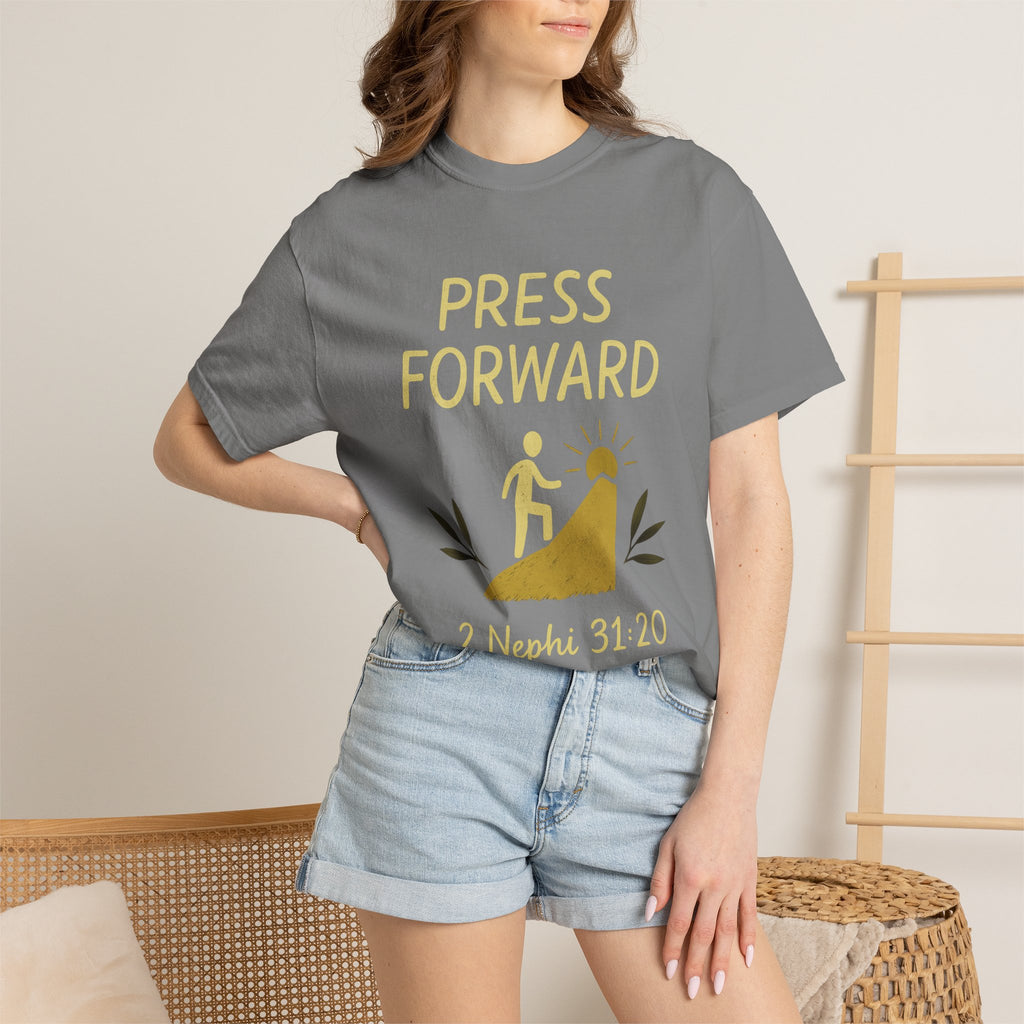 "Press Forward" Unisex Garment-Dyed T-shirt