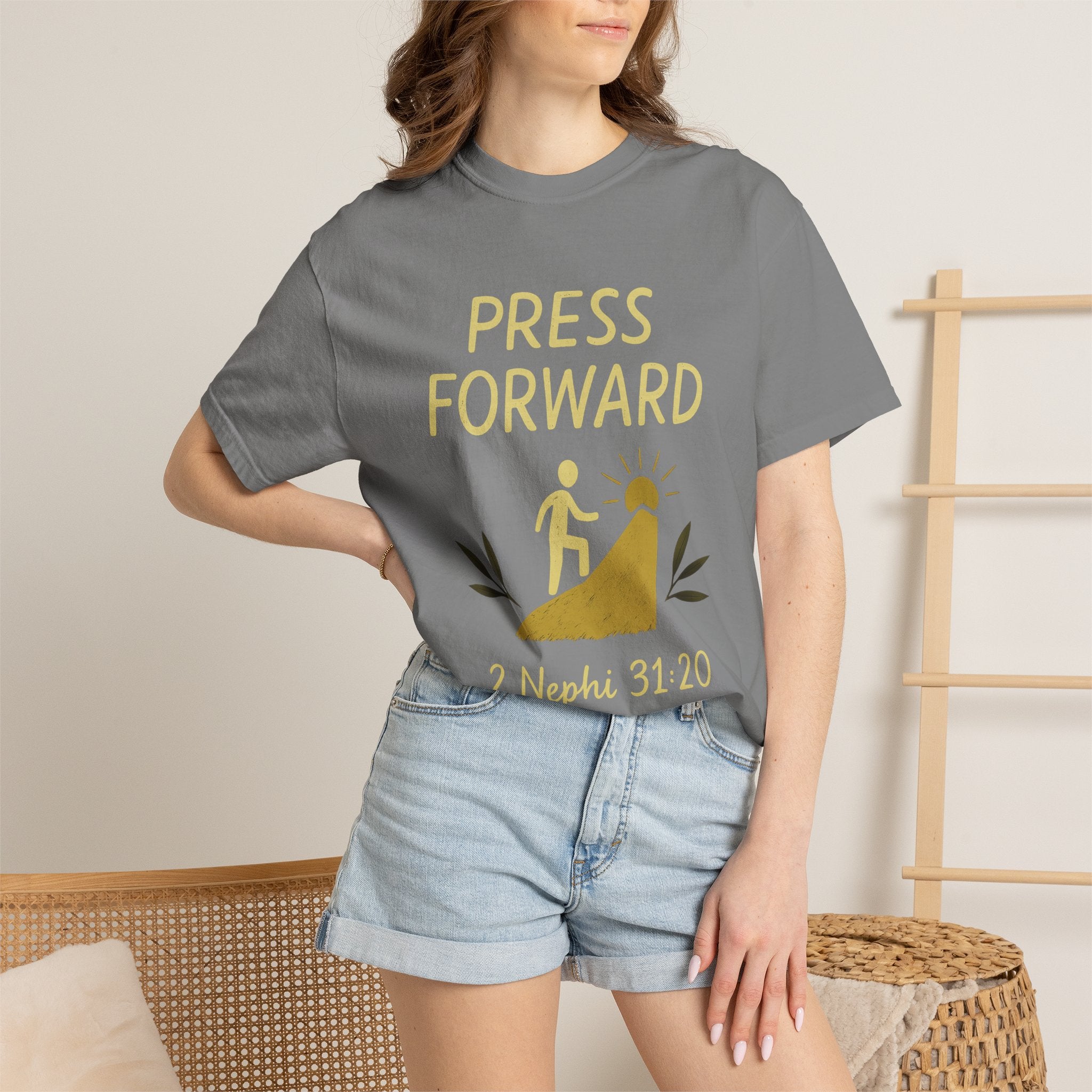 "Press Forward" Unisex Garment-Dyed T-shirt