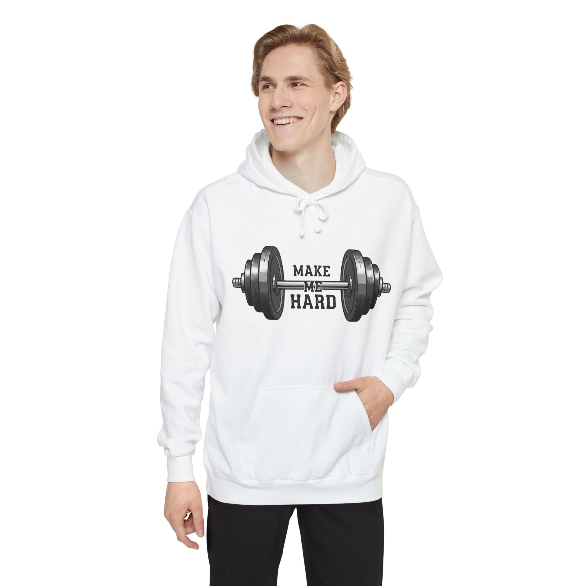 Make Me Hard - Morning Demands | Garment-Dyed Hoodie — AttitudeShirts