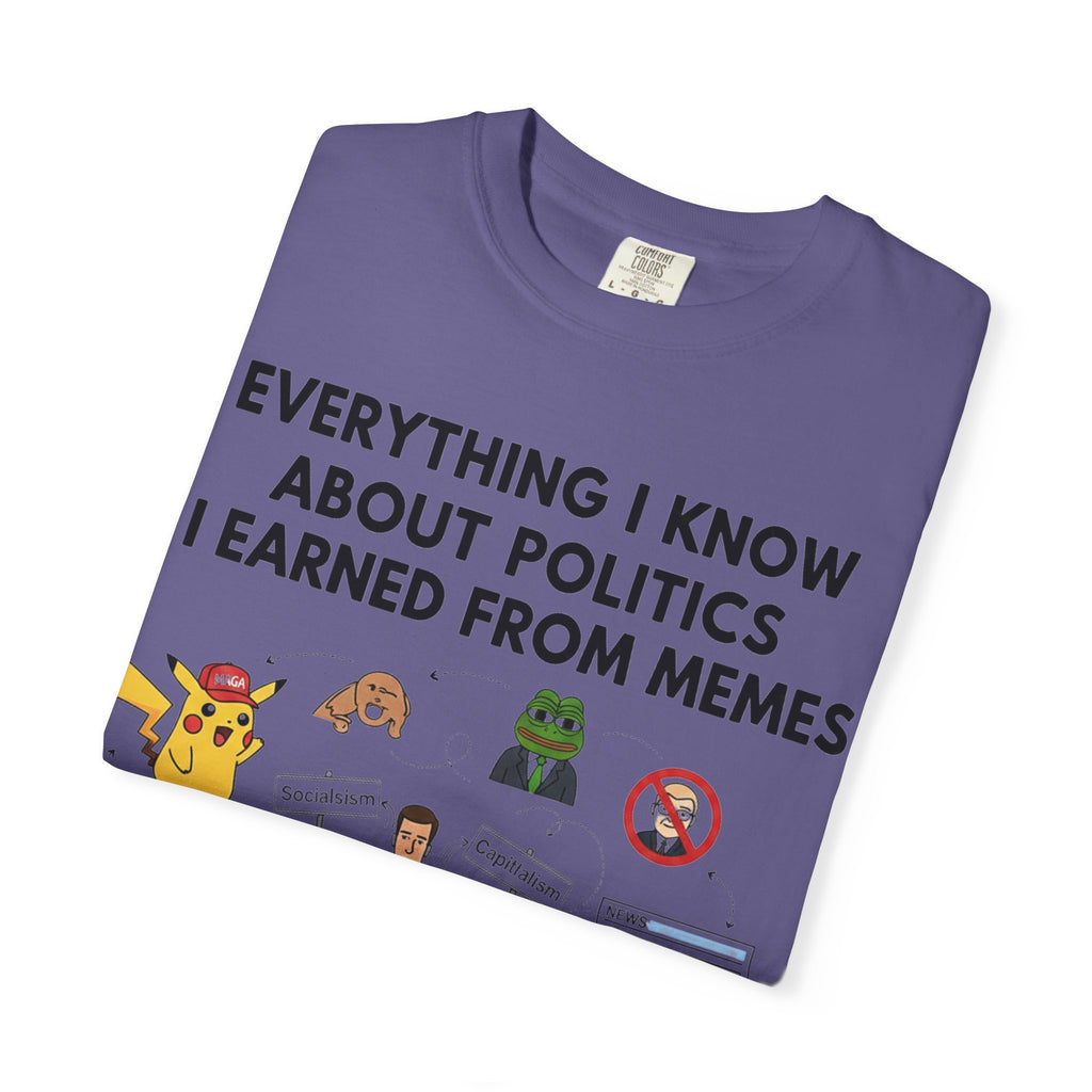 "Advanced Degrees in Memes" Unisex Garment-Dyed T-shirt