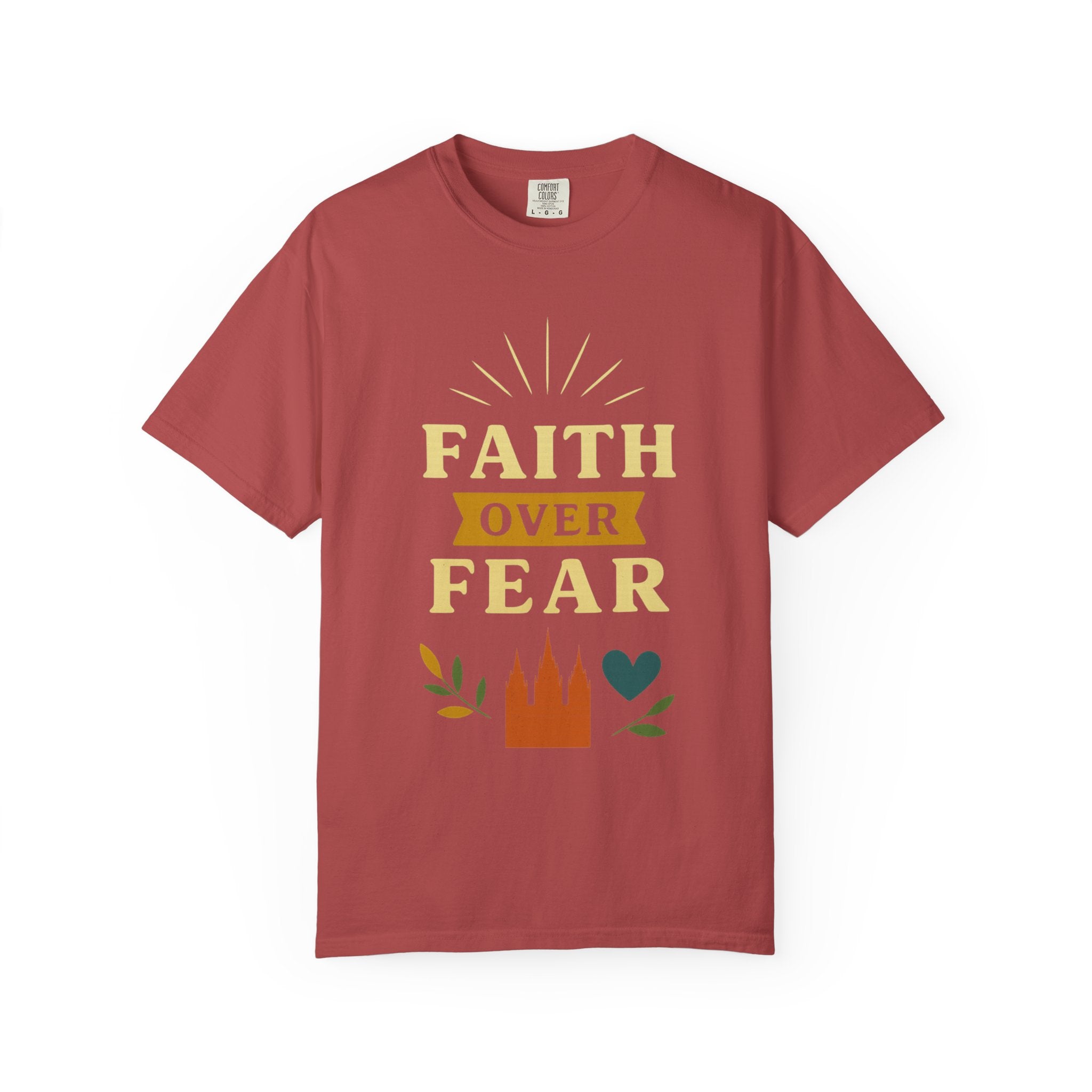 "Faith Over Fear-2" Unisex Garment-Dyed T-shirt
