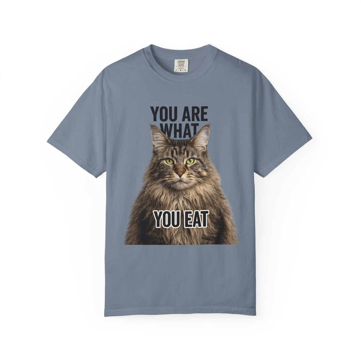 Color: Blue Jean | You Are What You Eat - Cat 5 Unisex Garment-Dyed T-shirt