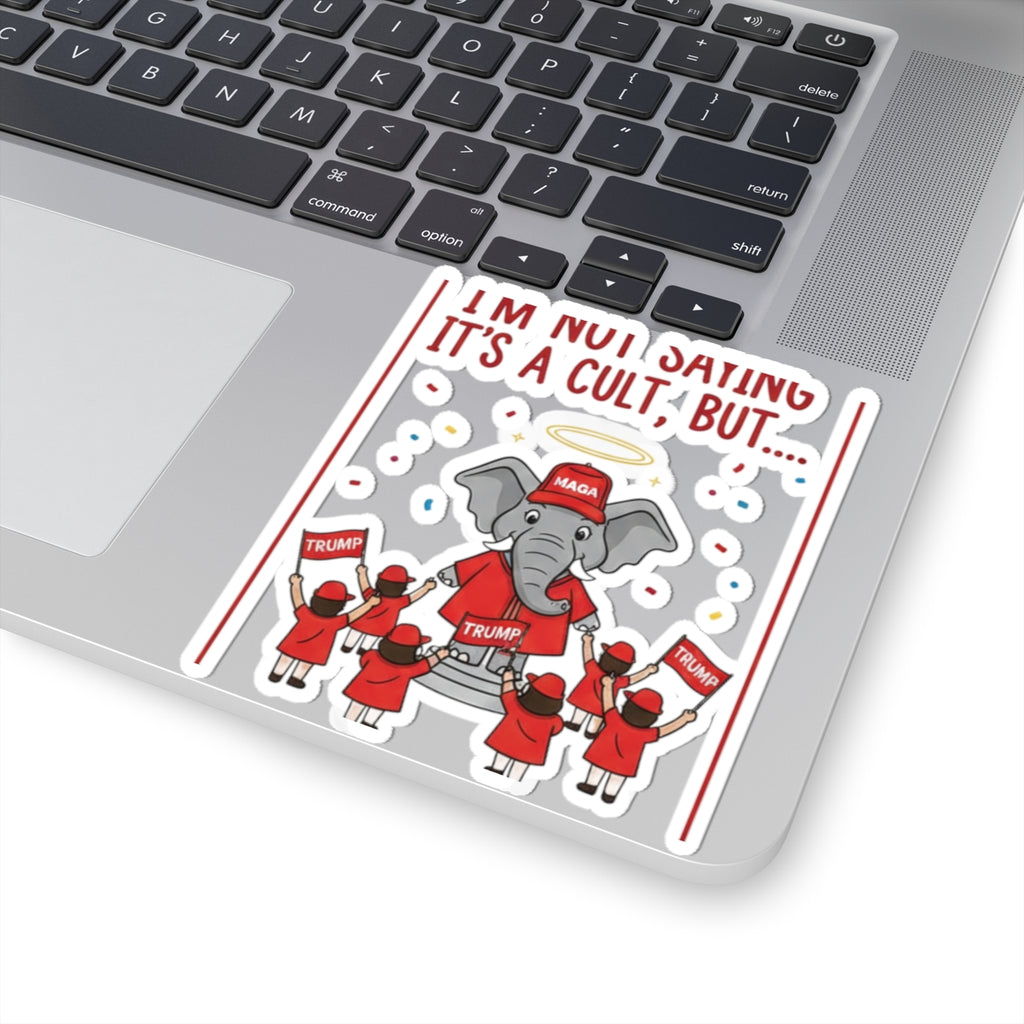 Red Hat Intervention Shirt | Kiss-Cut Sticker — AttitudeShirts