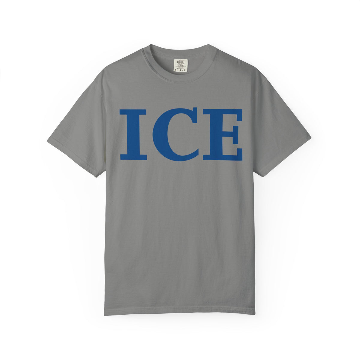 Color: Granite | ICE LOGO Unisex Garment-Dyed T-shirt