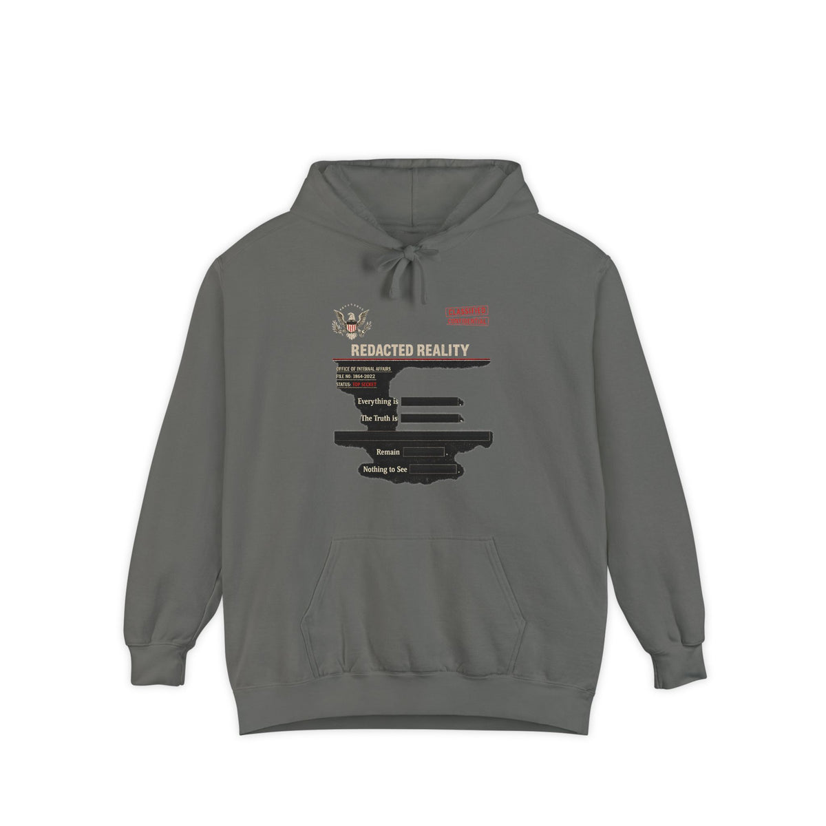 Color: Grey | Unfiltered & Unapologetic | Garment-Dyed Hoodie — AttitudeShirts