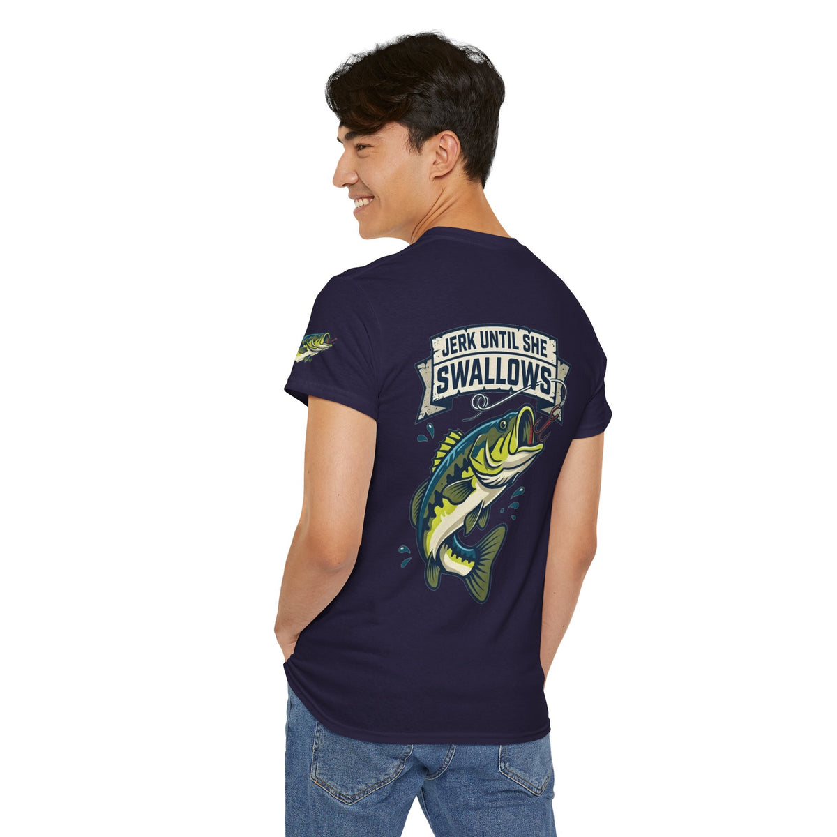 Color: Blackberry | Jerk Until She Swallows Premium Graphic Tee