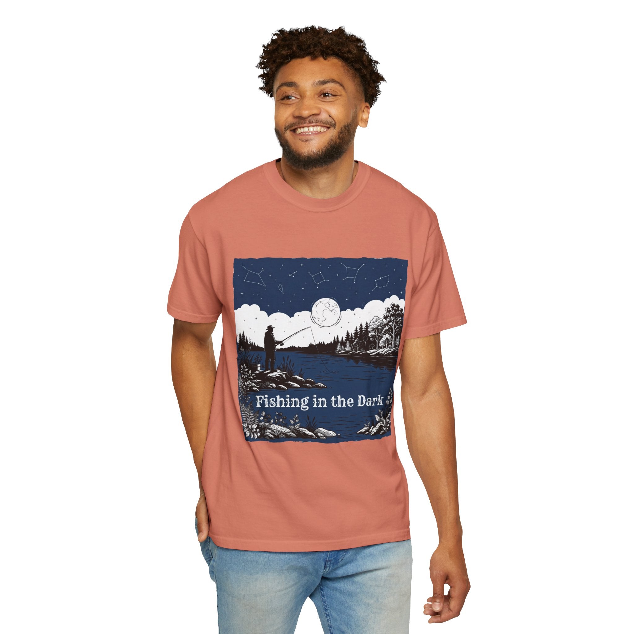 "Fishing in the Dark" Unisex Garment-Dyed Tee