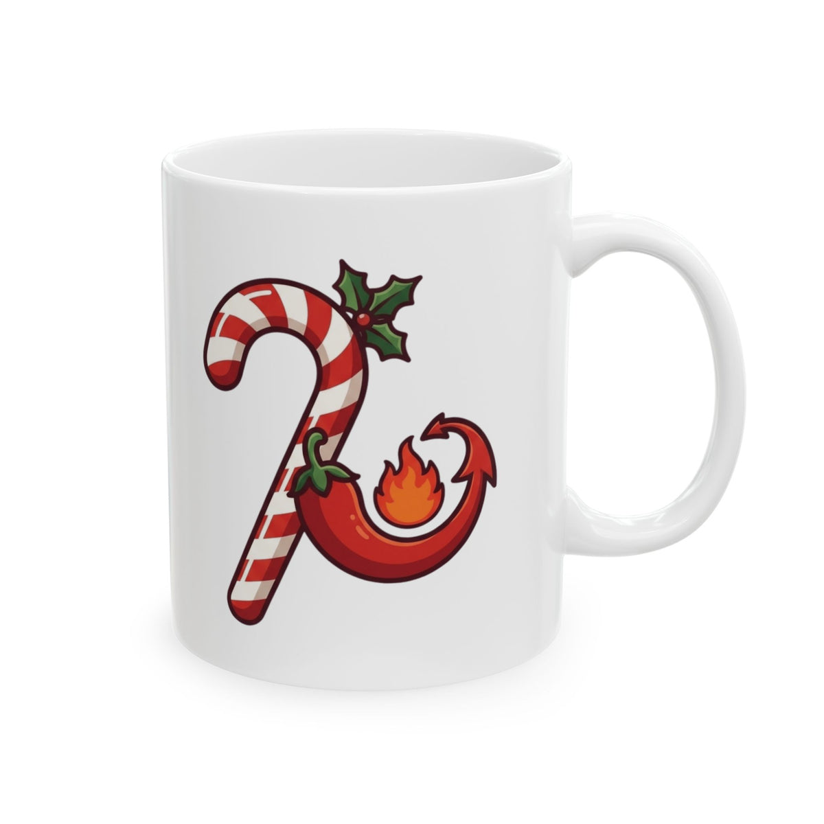"May Your Days Be Merry and Spicy" White Ceramic Mug — Graphic