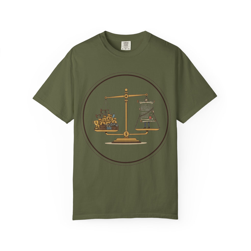 "The Economic Balance" Unisex Garment-Dyed T-shirt