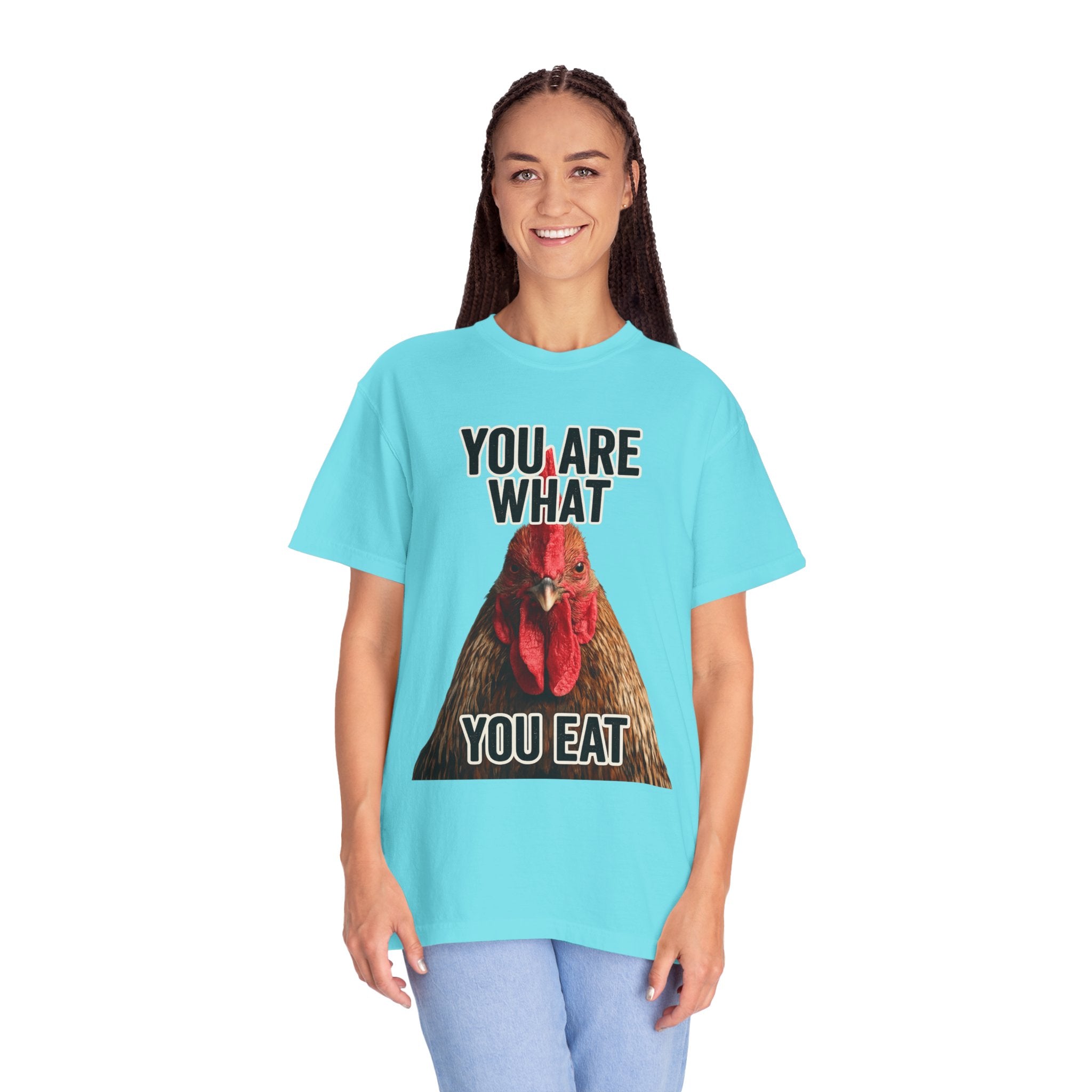 "You Are What You Eat Rooster 2" Unisex Garment-Dyed T-shirt