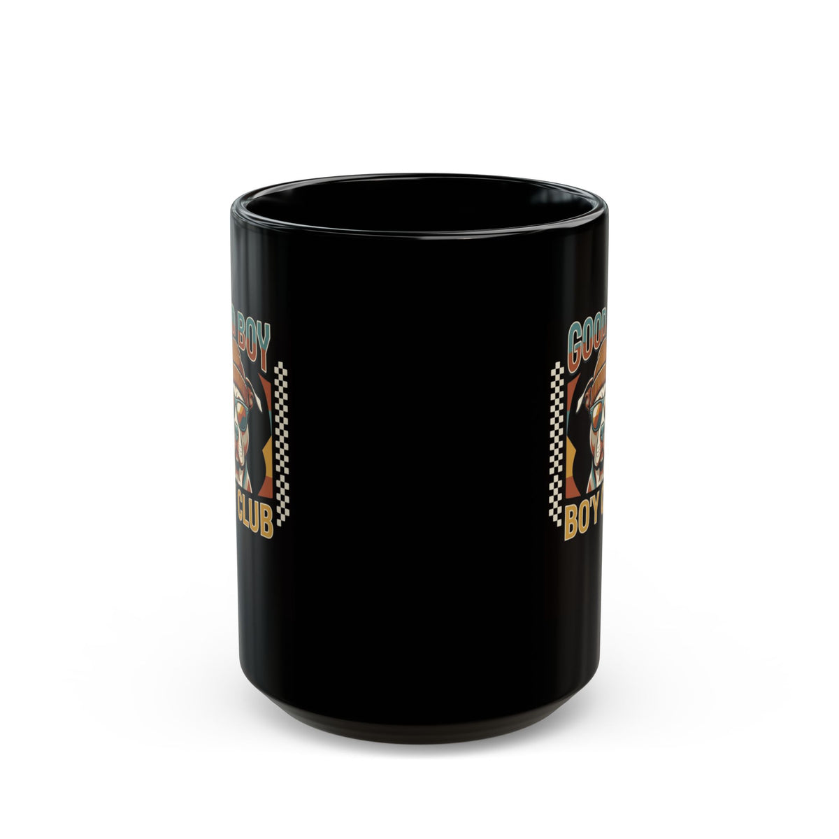 "Good Boy Bo'y Club" Black Ceramic Mug