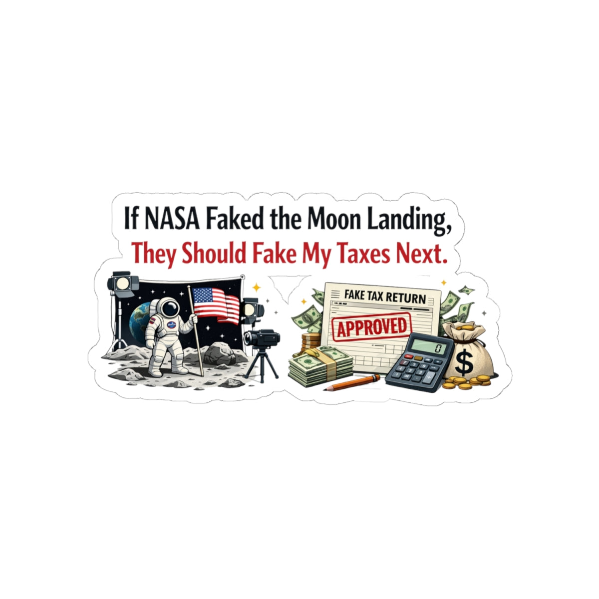 They Lied About Both | Kiss-Cut Sticker — AttitudeShirts