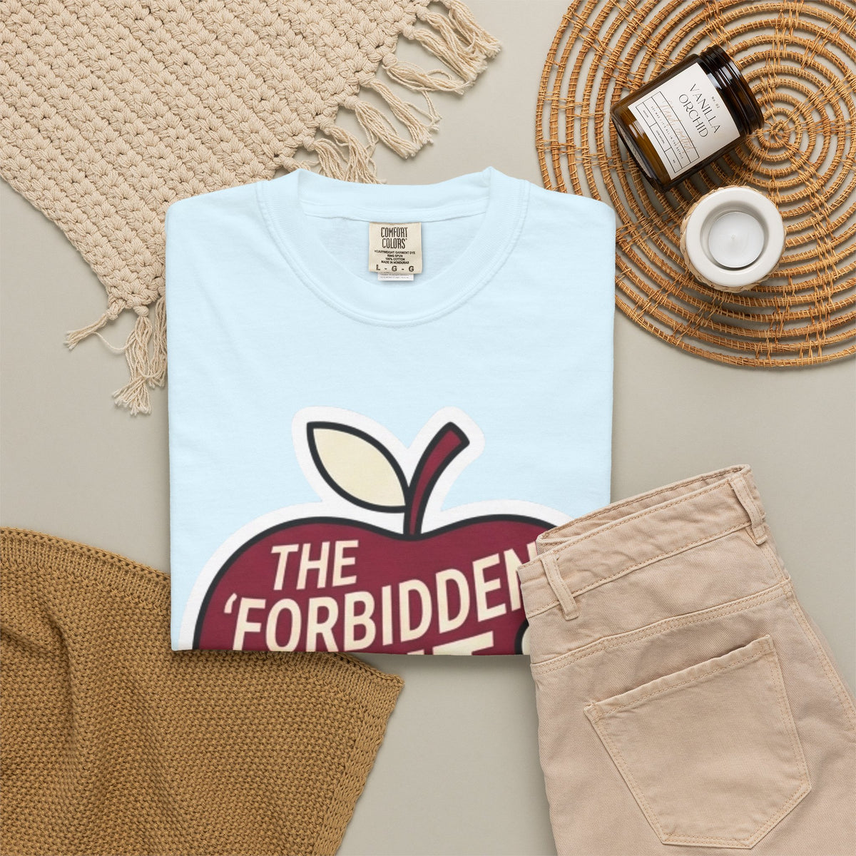 "Good Book Series Forbidden Fruit Tasted Better" Unisex Garment-Dyed Tee