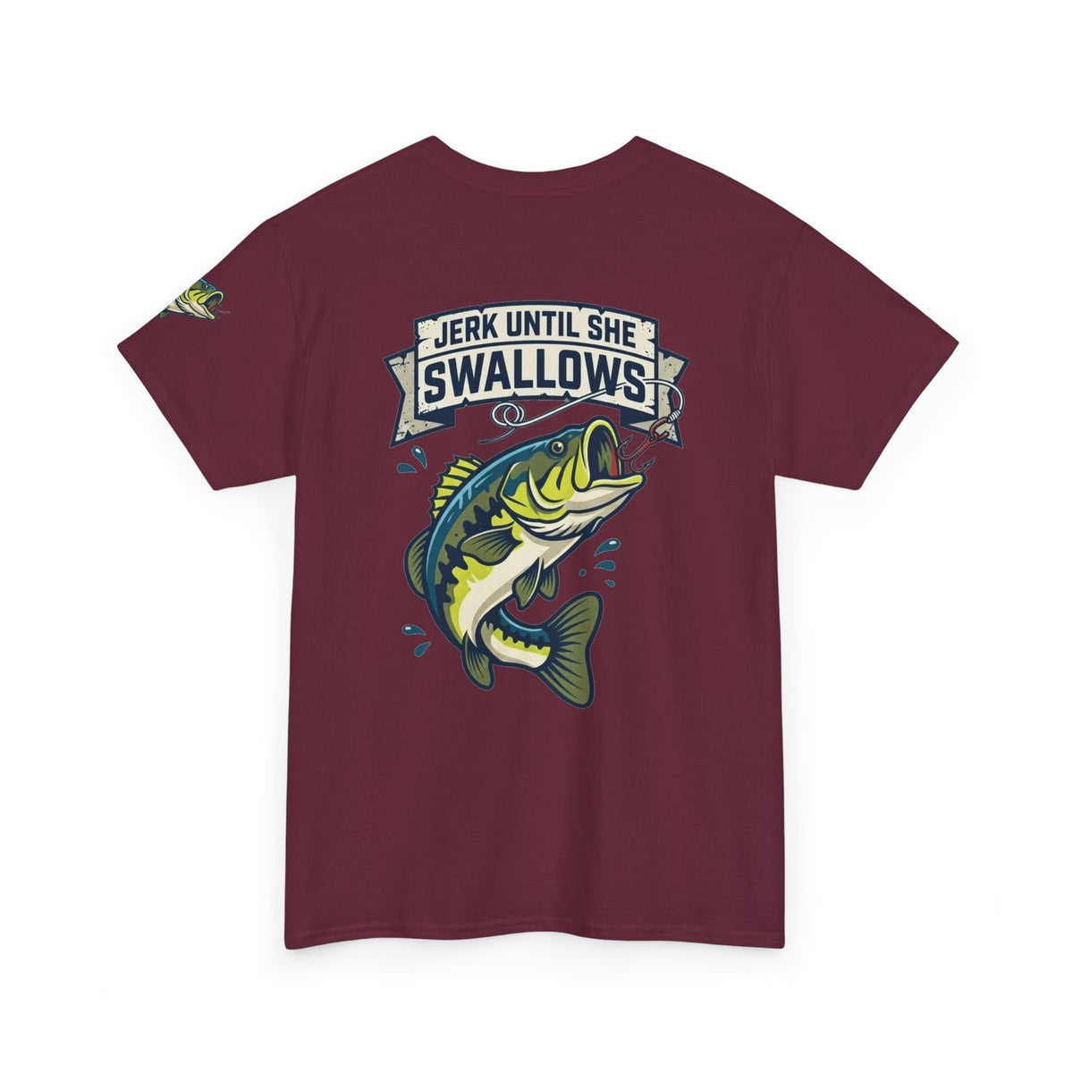 Color: Maroon | Jerk Until She Swallows Premium Graphic Tee