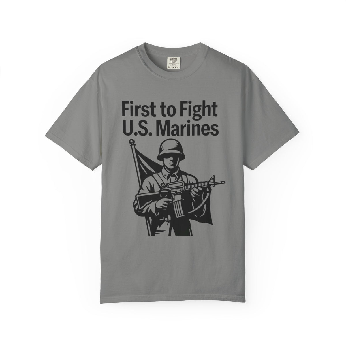 Color: Granite | First to Fight Unisex Garment-Dyed T-shirt