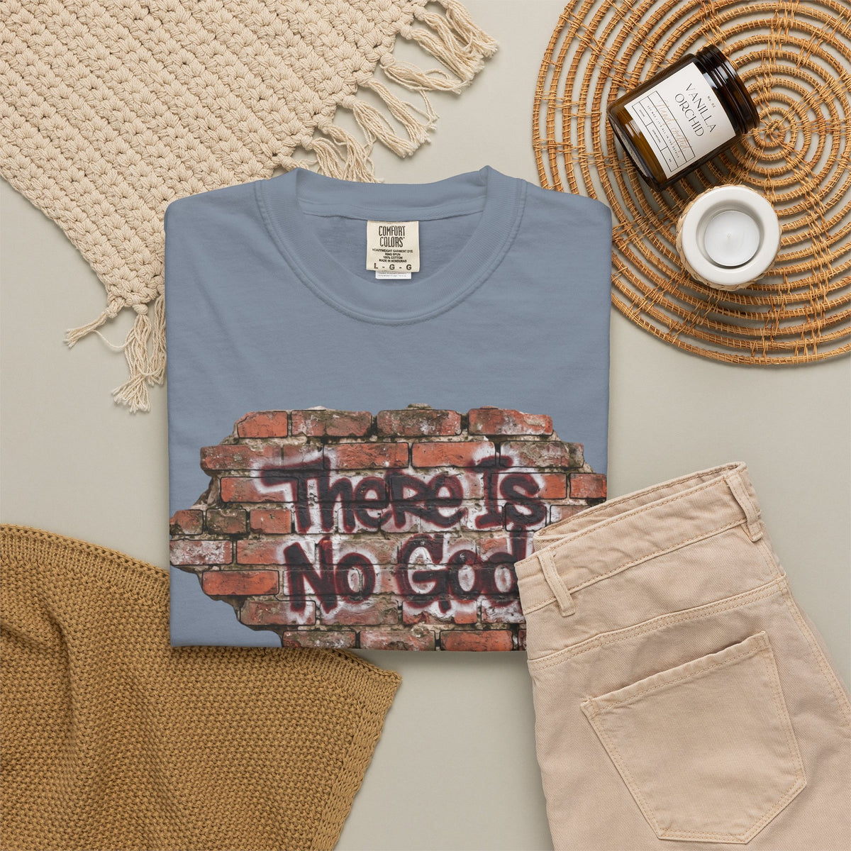 "There is No God" Unisex Garment-Dyed Tee