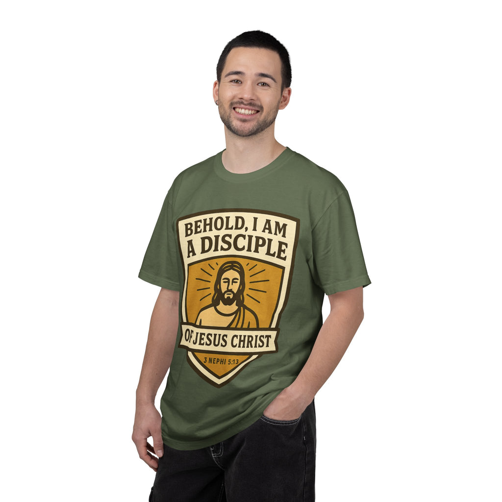 "Behold, I am a Disciple of Jesus Christ" Unisex Garment-Dyed T-shirt