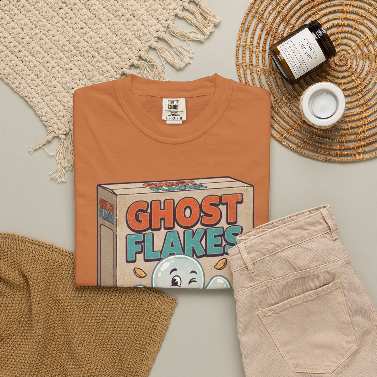 "Ghost Flakes" Unisex Garment-Dyed Tee