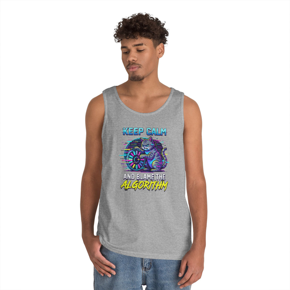 Color: Sport Grey | Keep Calm And Blame The Algorithm Tank Top