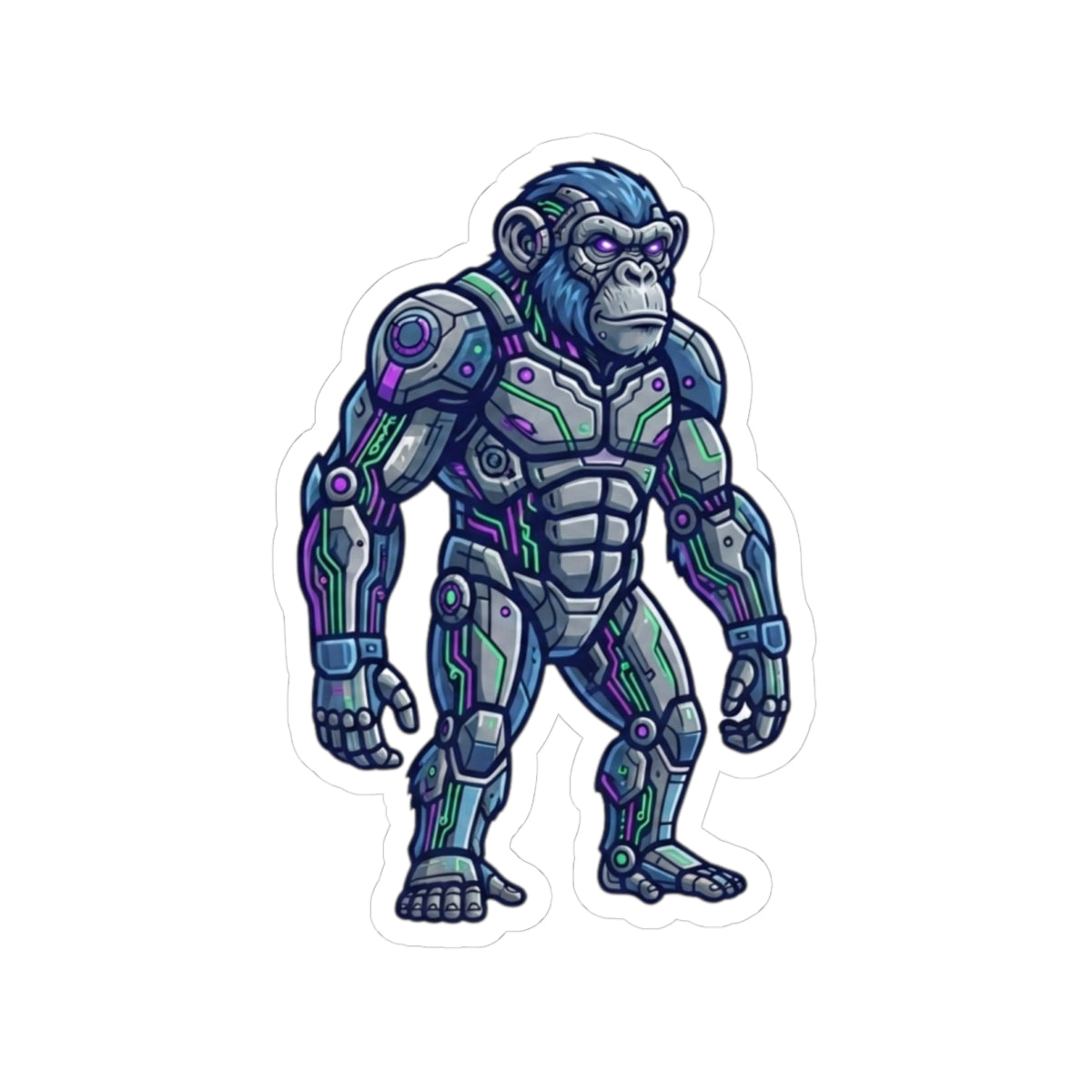 "Cyber Chimp" Sticker — Main
