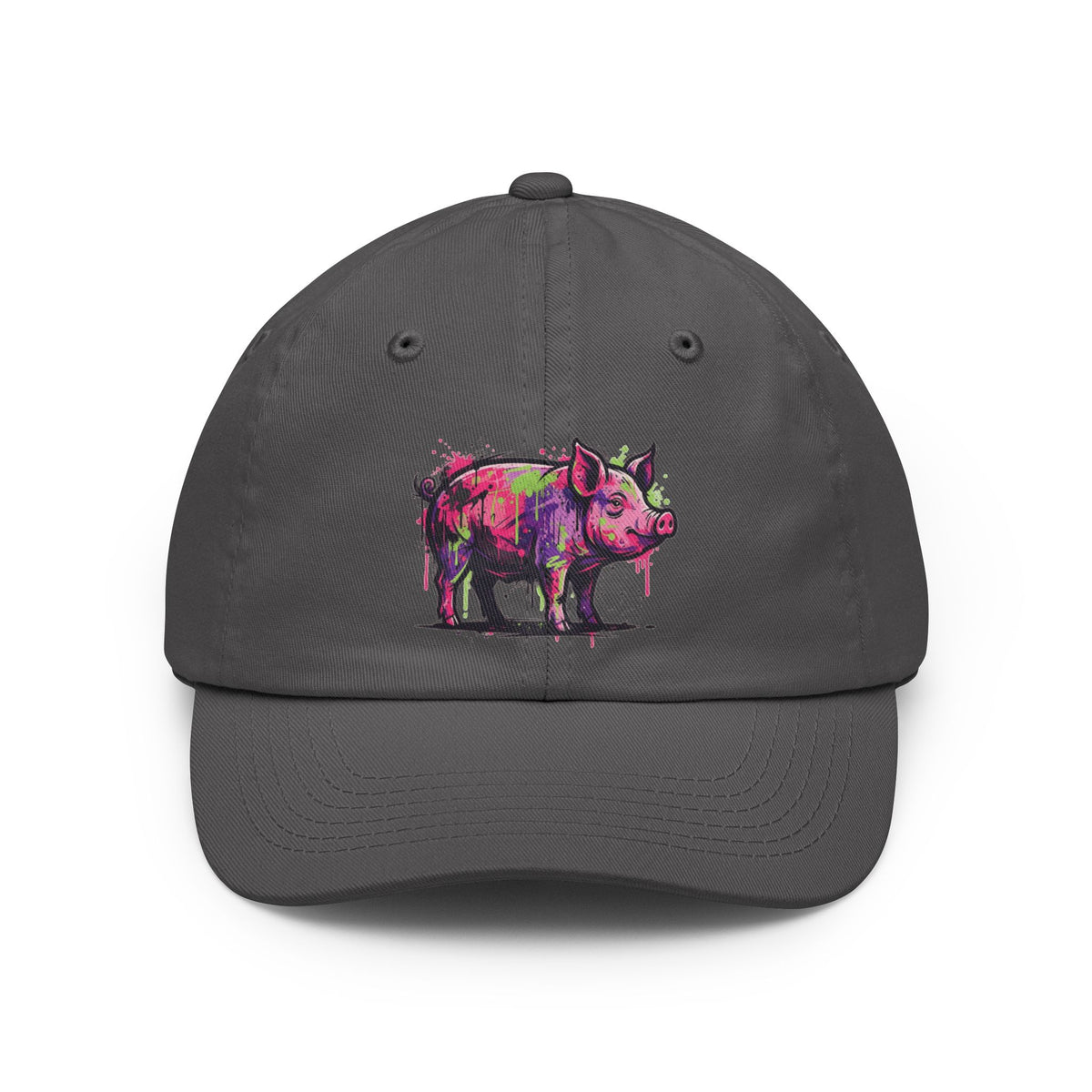 Color: Charcoal | Barnyard Pig Dad Hat