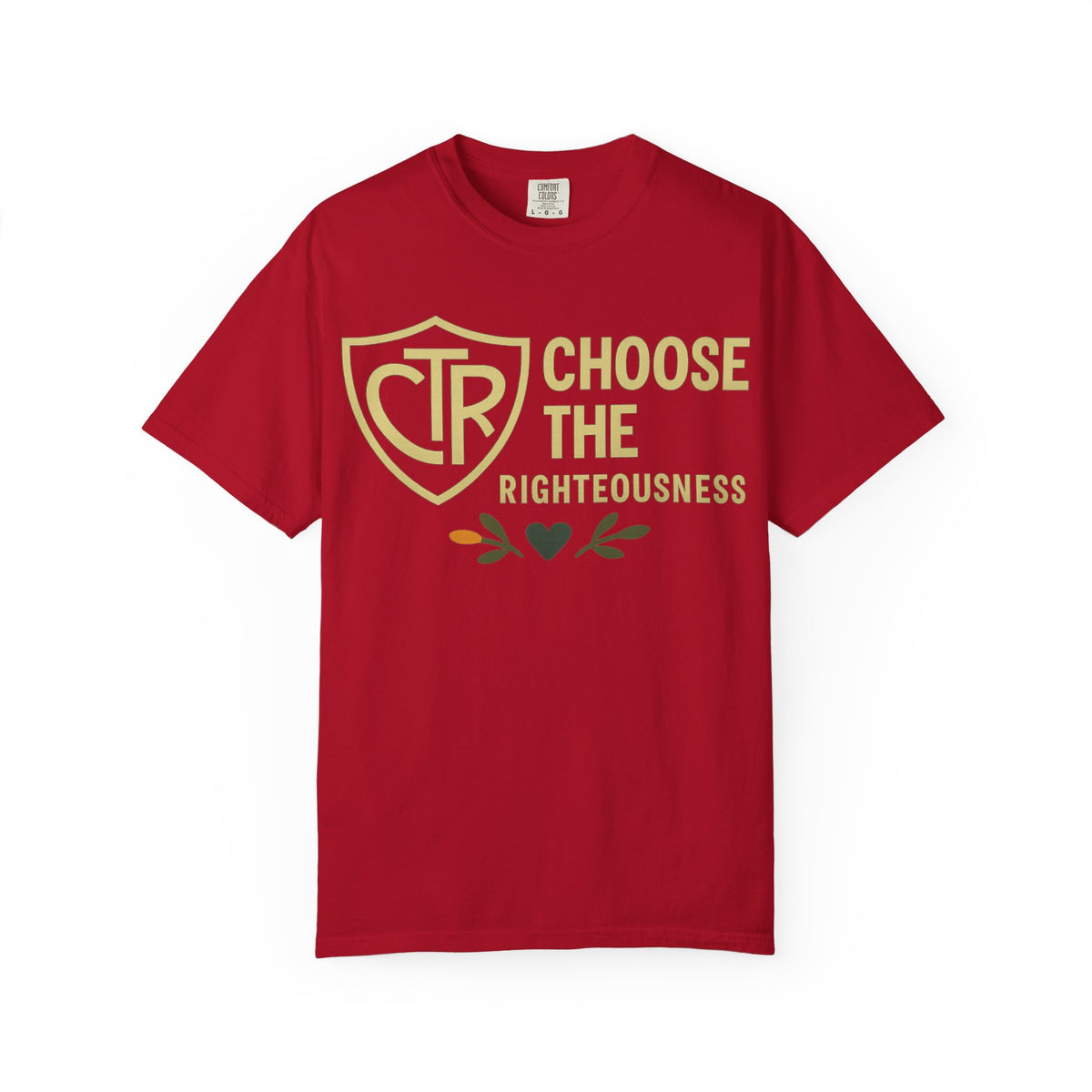 Color: Red | CTR: Choose the Righteousness Unisex Garment-Dyed T-shirt