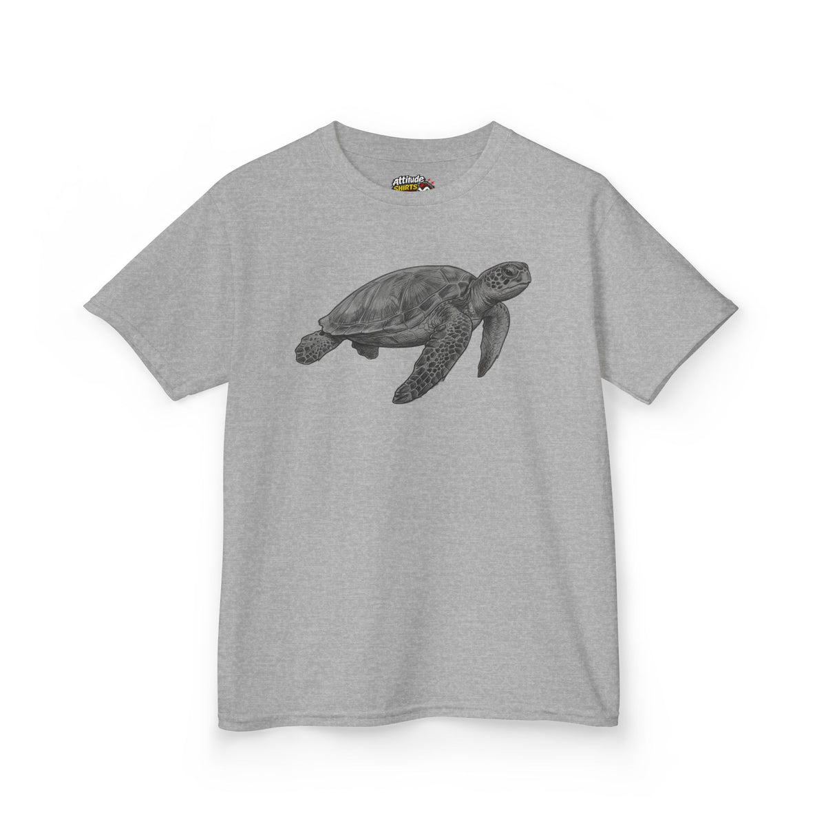 "Pencil Sketch Art Sea Turtle" Kids Tee