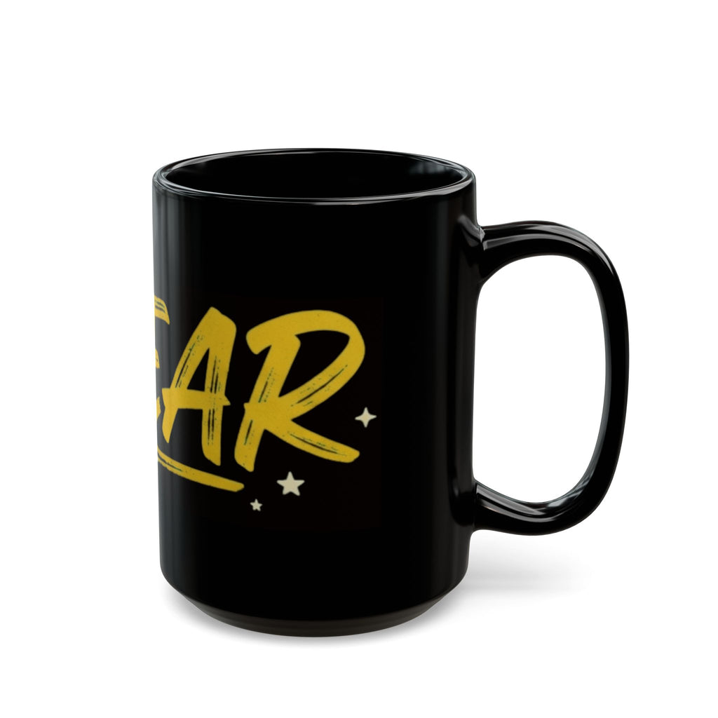 "Swear And Try Again" Black Ceramic Mug — Graphic