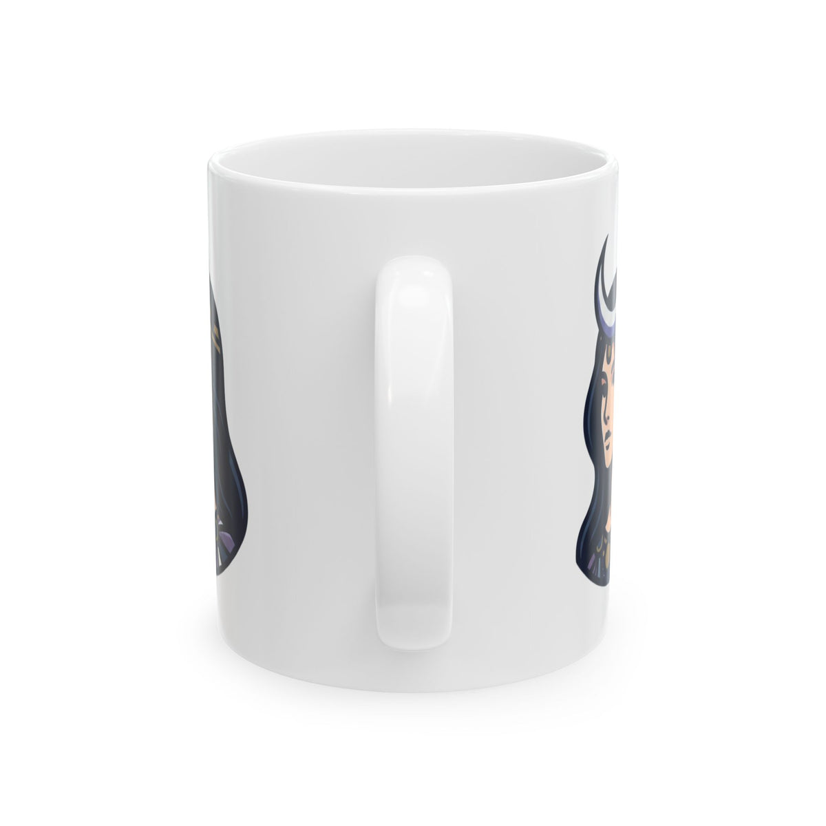 "The Cosmic Tarot (High Priestess)" White Ceramic Mug — Graphic