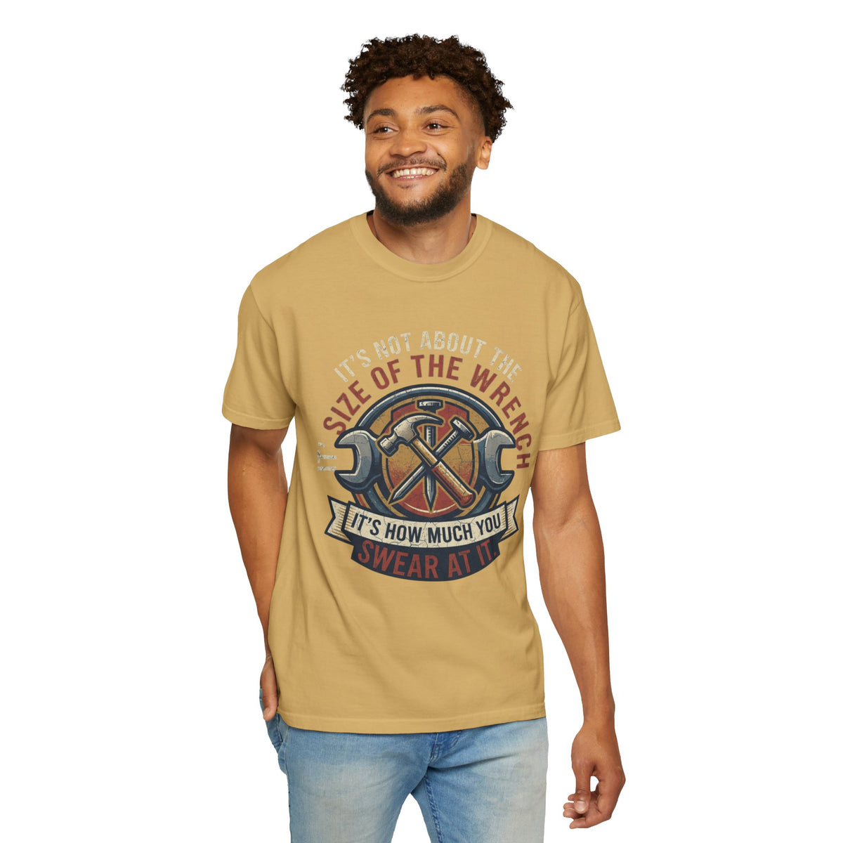 Color: Mustard | Size Matters Unisex Garment-Dyed Tee