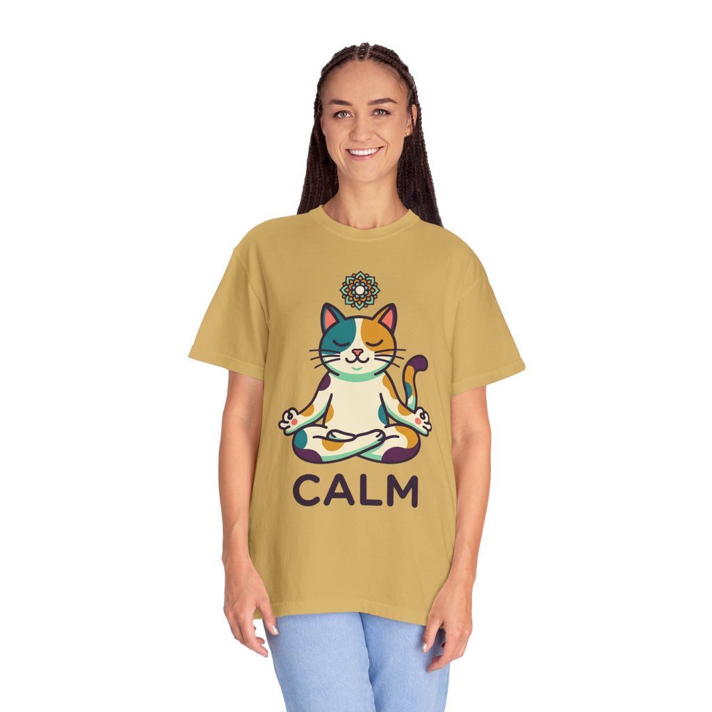 "Cat CALM" Unisex Garment-Dyed Tee