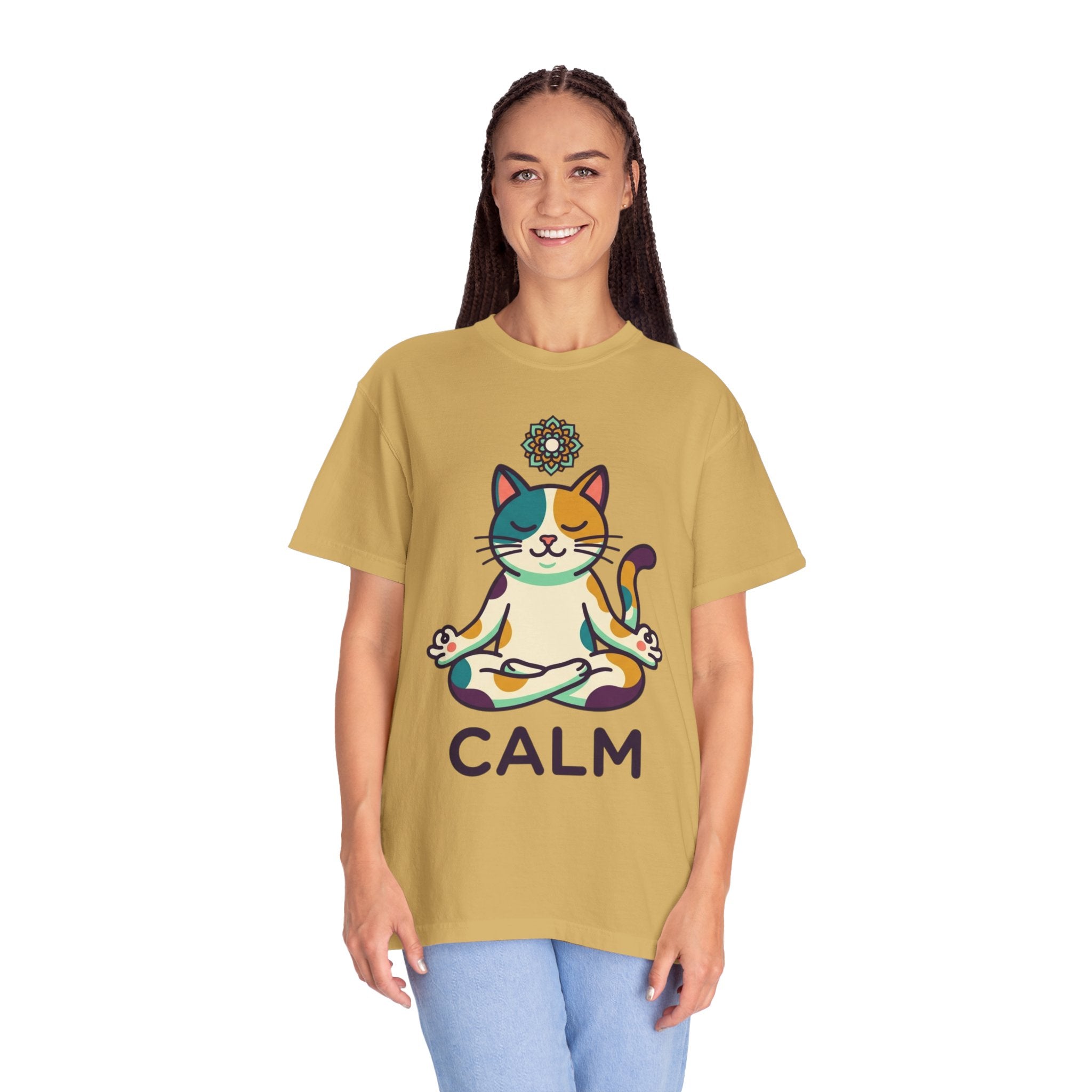 "Cat CALM" Unisex Garment-Dyed Tee