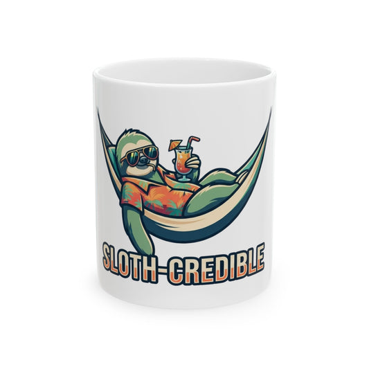 "Sloth Credible" White Ceramic Mug