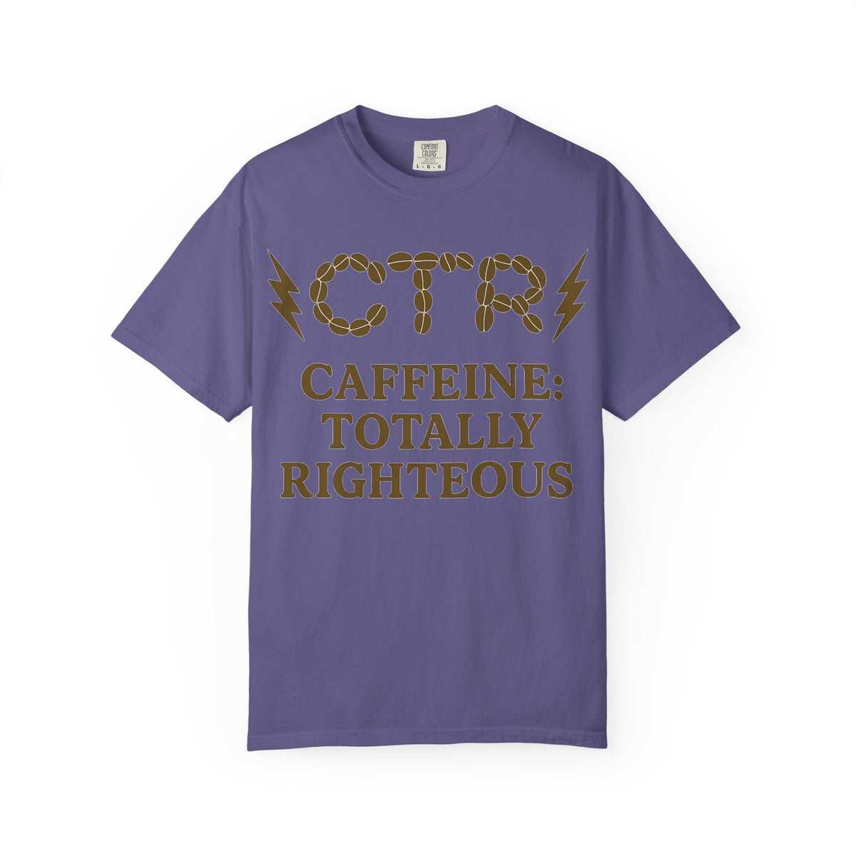 Color: Grape | CTR: Caffeine Totally Righteous Unisex Garment-Dyed T-shirt